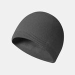 2 Pieces Solid Color Outdoor Cycling Warm Knit Beanie Hat