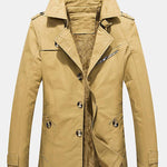 Long Line Teddy Lined Chino Coat