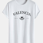 Valencia Slogan Print Cotton Arc Hem T-Shirt