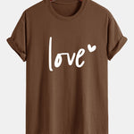 Regular Fit Love Print Cotton T-Shirt