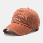 New York Embroidery Washed Distressed Cotton Baseball Cap