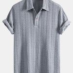 Knitted Geometric Jacquard Polo