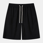 Loose Fit Drawstring Waffle Shorts