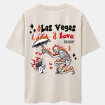 Skeleton And Angel Back Print Drop Shoulder Oversize T-Shirt