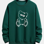 Dissolving Bear Print Relax Fit Sweatshirt