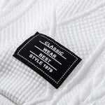 Relax Fit Geometric Jacquard Hoodie