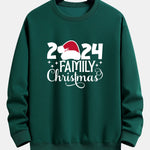 2024 Family Christmas Print Relax Fit Sweatshirt