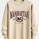 Manhattan Varsity Print Relax Fit Sweatshirt