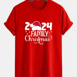 Regular Fit Family Christmas 2024 Print Cotton T-Shirt