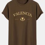 Valencia Slogan Print Cotton Arc Hem T-Shirt