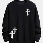 Cross Print Relax Fit Sweatshirt