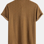Short Sleeve Knitted Textured Polo