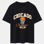 Chicago Basketball Print Oversize T-Shirt