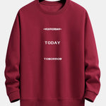 Yesterday Today Tomorrow Print Relax Fit Sweatshirt