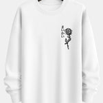 Japanese Rose Print Relax Fit Sweatshirt