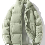 Waffle Zip Up Puffer Coat