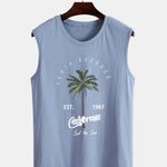 California Palm Tree Print Tank Top