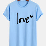 Regular Fit Love Print Cotton T-Shirt