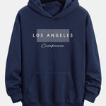 Los Angeles Checkered Print Relax Fit Hoodie