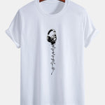Regular Fit Earphone Print Cotton T-Shirt