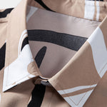 Abstract Print Button Up Shirt