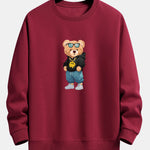 Hip Hop Bear Print Relax Fit Sweatshirt