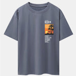 Beach Scenery Slogan Print Drop Shoulder Oversize T-Shirt