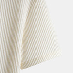 Knitted Waffle Arc Hem Hooded T-Shirt