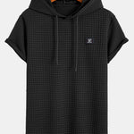 Waffle Hooded Arc Hem T-Shirt & Jogger Pants