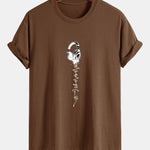Regular Fit Earphone Print Cotton T-Shirt