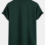 Short Sleeve Stripe Jacquard Arc Hem T-Shirt & Shorts