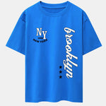 New York Brooklyn Print Drop Shoulder Oversize T-Shirt