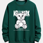 Slogan Bear Print Relax Fit Sweatshirt