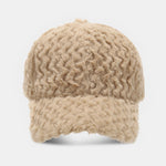 Wave Shape Solid Color Plush Baseball Cap