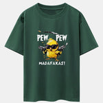 PEW PEW MADAFAKAS Chicken Print Drop Shoulder Oversize T-Shirt