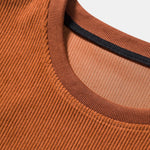 Color Block Stretch Corduroy T-Shirt
