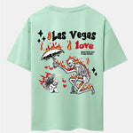 Skeleton And Angel Back Print Drop Shoulder Oversize T-Shirt