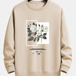 White Rose Slogan Print Relax Fit Sweatshirt