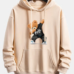 Cool Bear Print Relax Fit Hoodie