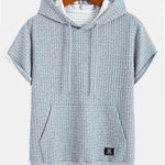 Short Sleeve Waffle Hoodie