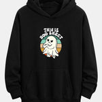 Ghost Slogan Print Relax Fit Hoodie