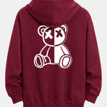 Bear Back Print Relax Fit Hoodie