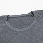 Slim Fit Raglan Sleeve Crew Neck Sweater