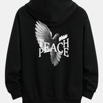 Peace Dove Back Print Relax Fit Hoodie