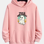 Ghost Slogan Print Relax Fit Hoodie