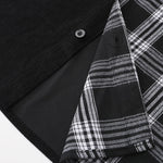 Plaid Corduroy Patchwork Button Up Shirt & Corduroy Jogger Pants