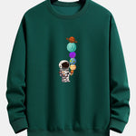 Planet Astronaut Print Relax Fit Sweatshirt