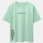 Tokyo Slogan Print Drop Shoulder Oversize T-Shirt