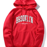 Brooklyn Letter Print Hoodie