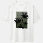Palm Tree Print Oversize T-Shirt & Swim Shorts